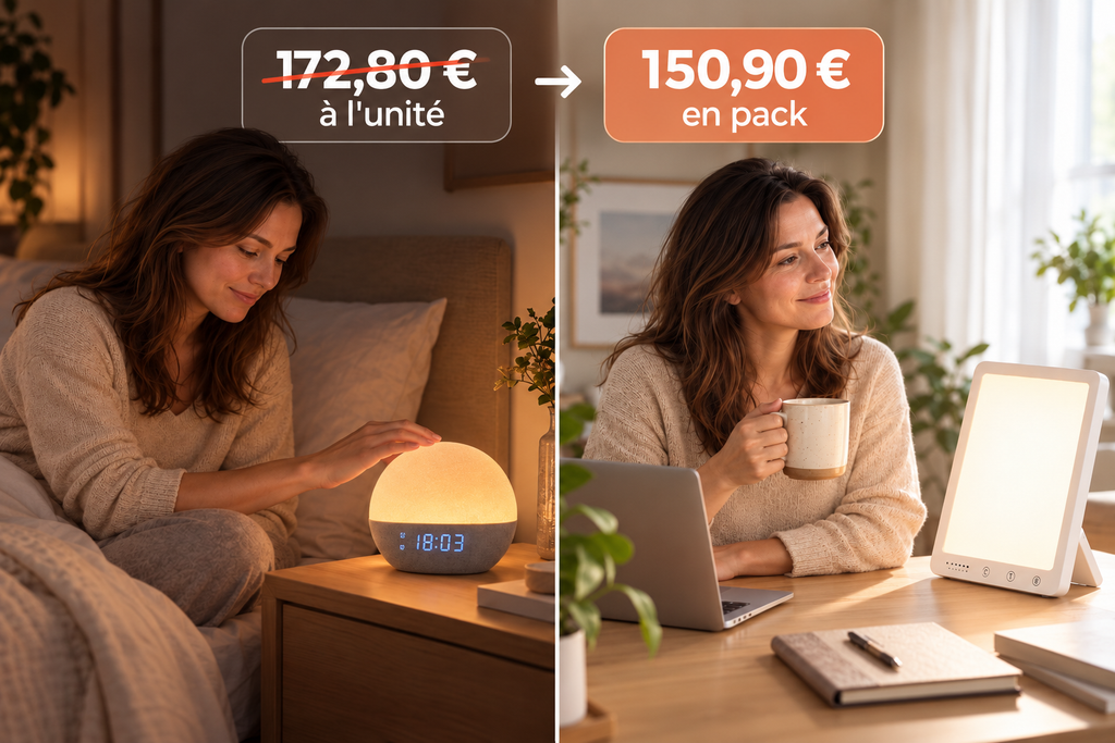 Routine sommeil Lumaube en deux temps, du soir au matin, à prix réduit en pack